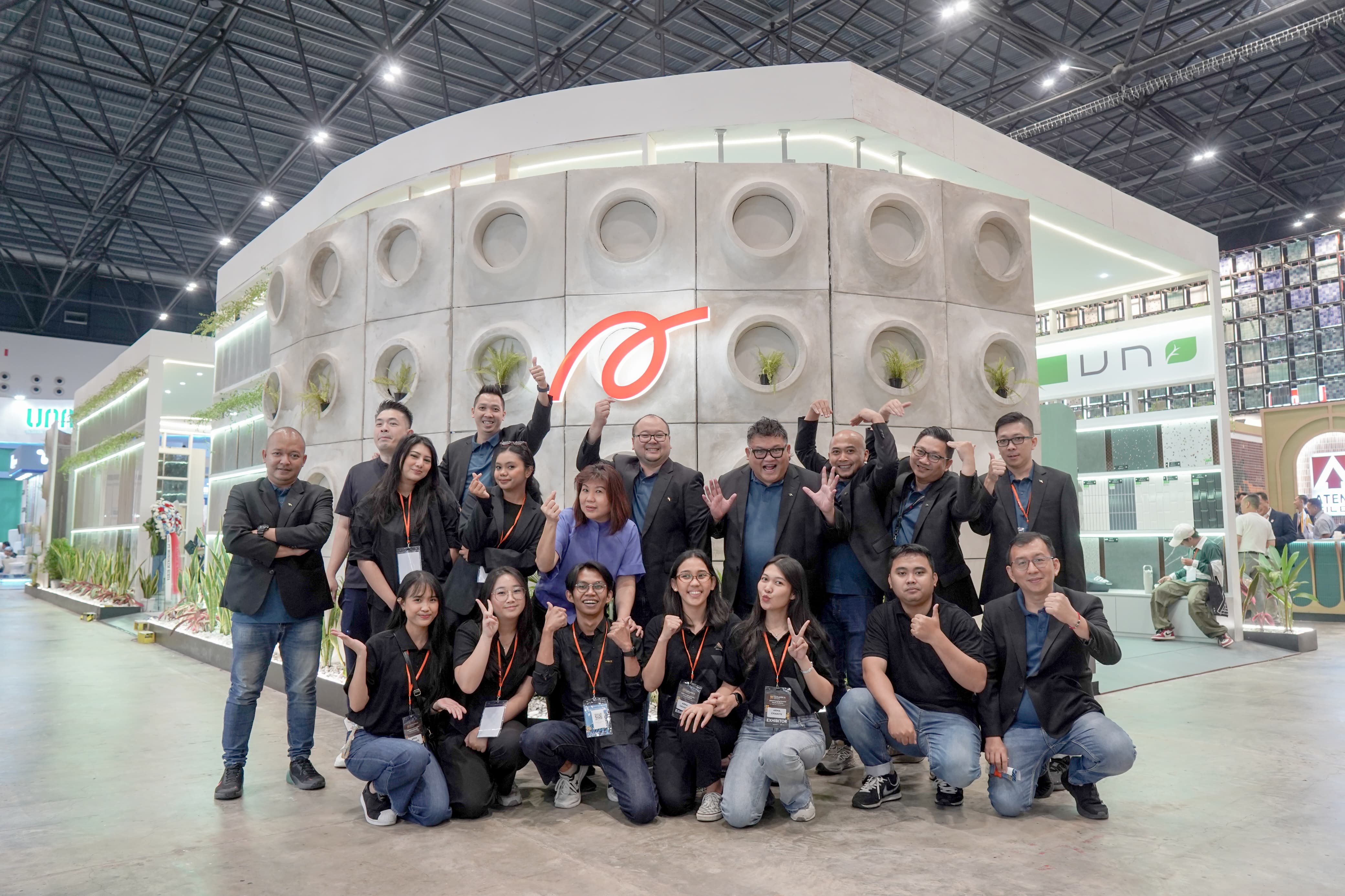 Arwana Ceramics participates in KERAMIKA Indonesia 2026 with ARNA and UNO booths.
