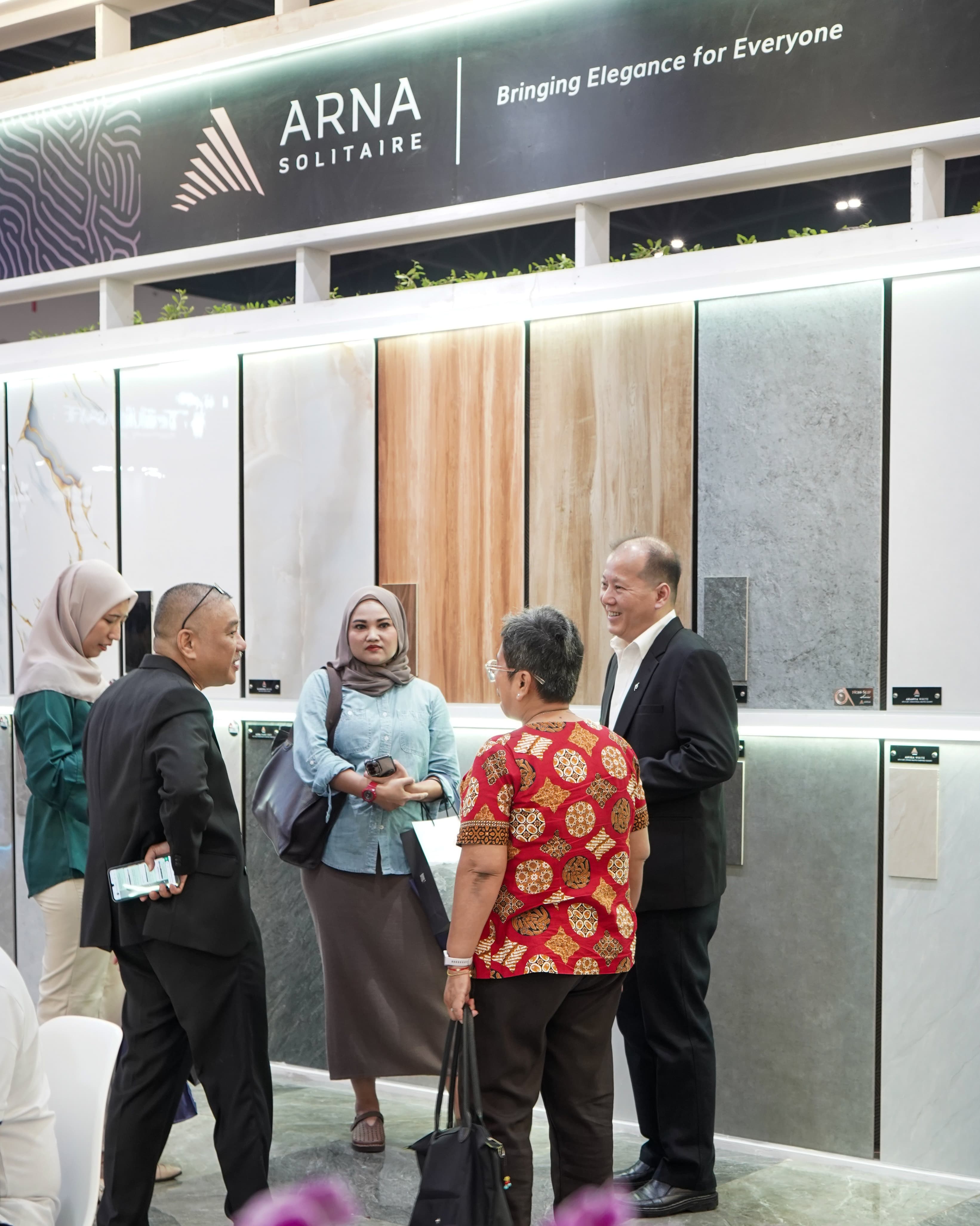 Arwana Ceramics participates in KERAMIKA Indonesia 2026 with ARNA and UNO booths.