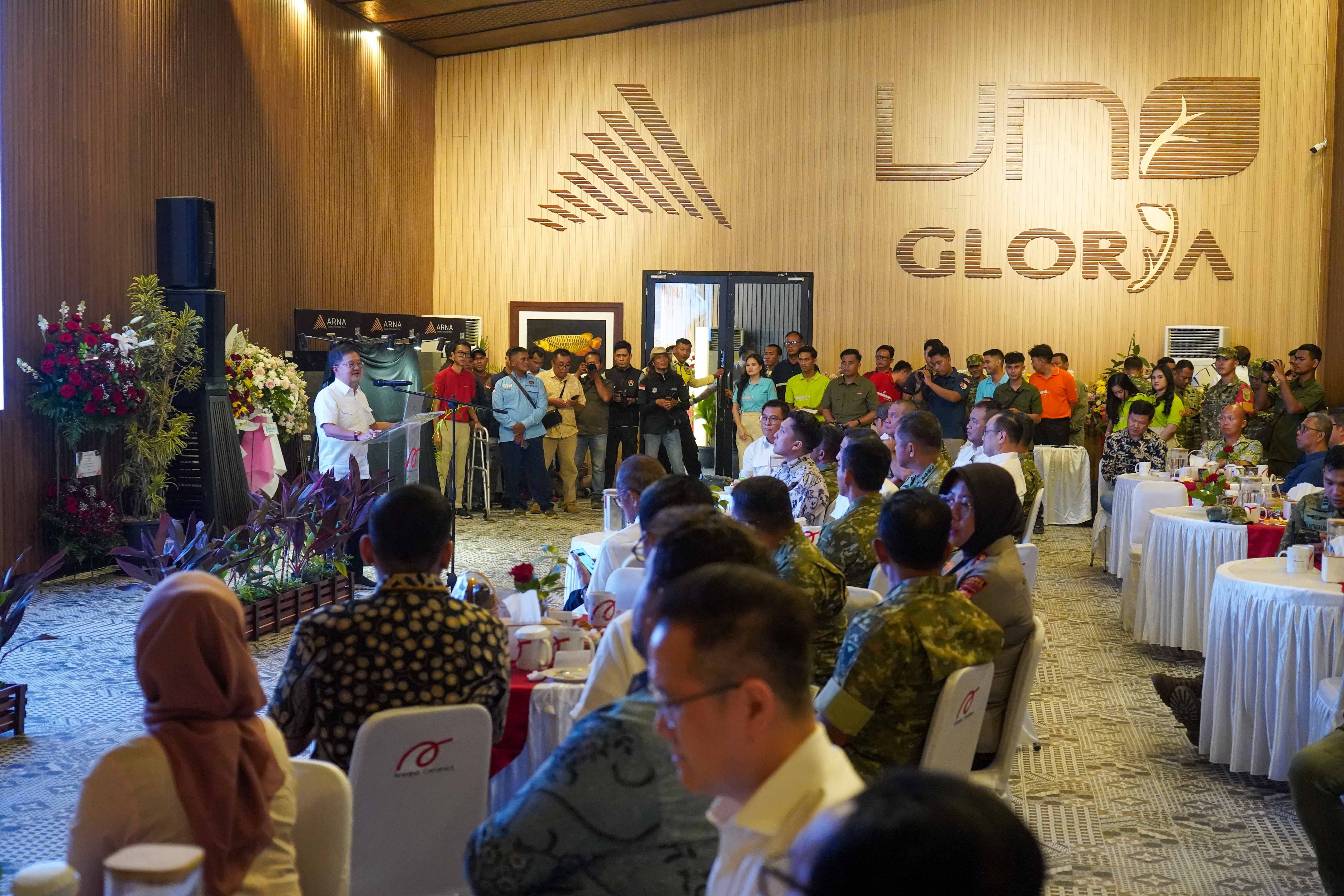Peresmian pabrik PT Arwana Citramulia Tbk, PT Arwana Anugerah Keramik, Plant 4D, KSAD Jenderal TNI Maruli Simanjuntak, Sumatera Selatan.